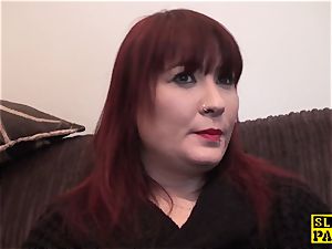 big-titted british red-haired dominated with roughsex